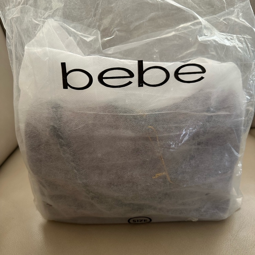 NWT BEBE Ona Crossbody Iridescent Holographic Silver Metallic Quilt Chain Purse - Picture 11 of 12